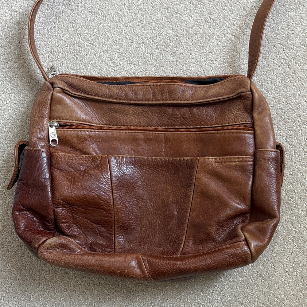 Brown Leather Shoulder Bag